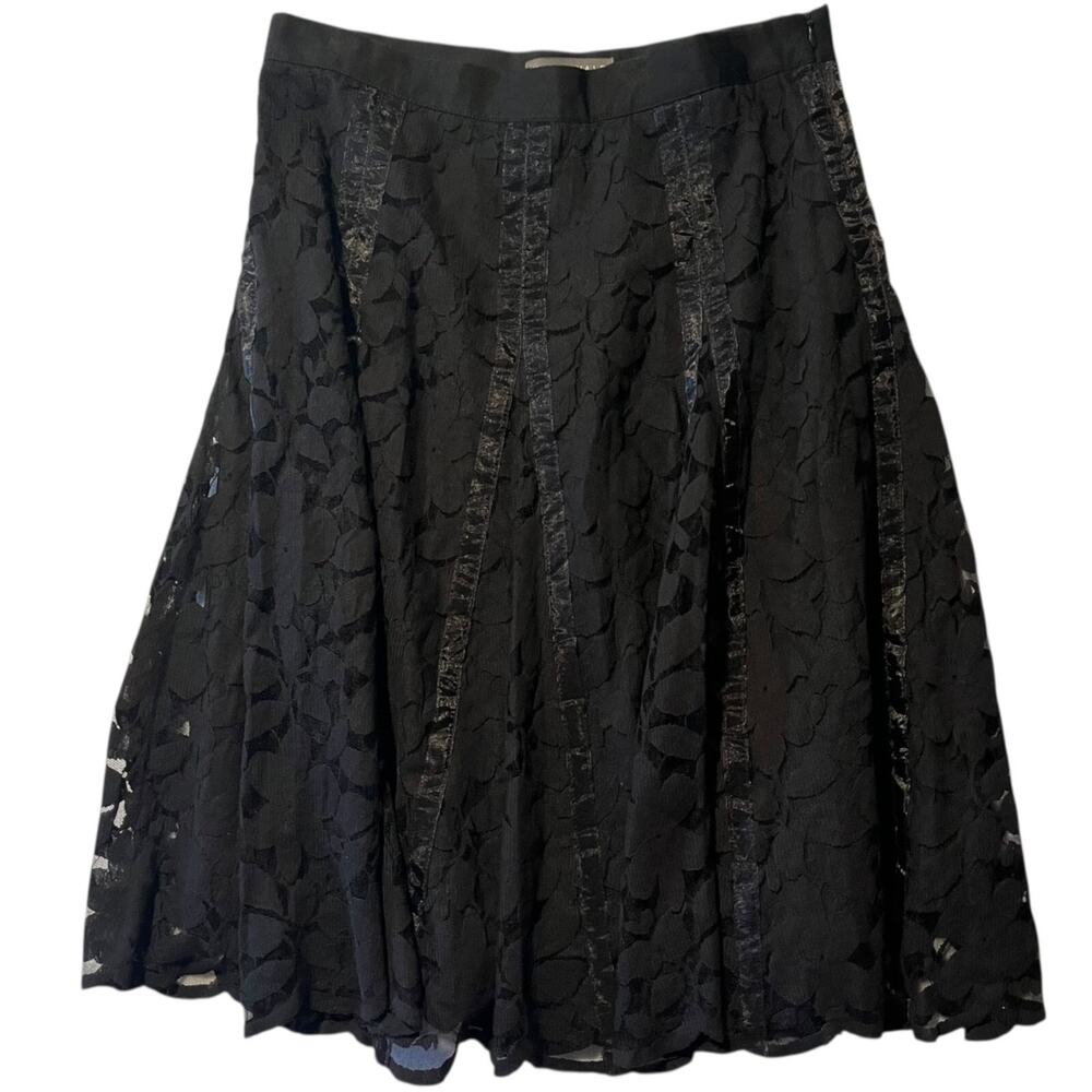 Mark Shale Women's 10 Black Lace‎ Skirt Floral Whimsigoth Goth Dark Academia